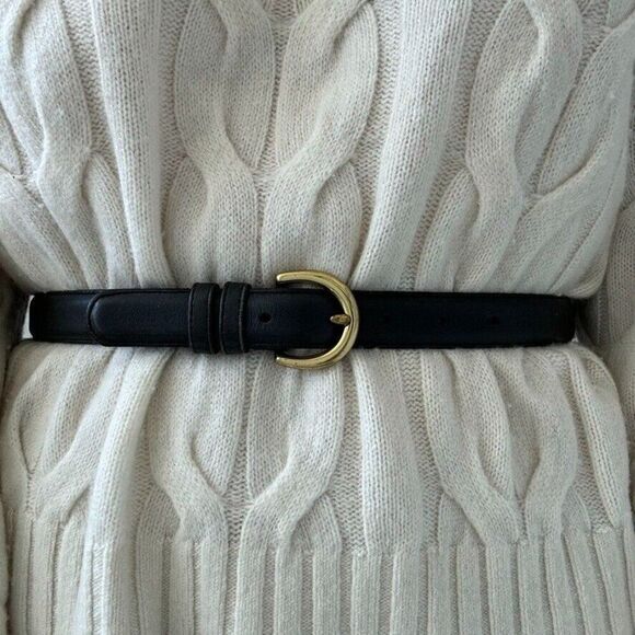Coach Black Belt with Gold Buckle - Picture 3 of 5